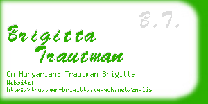 brigitta trautman business card